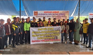 Solidaritas Ojol Online Kota Batam Deklarasi Pemilu Damai 2024 Ciptakan Situasi Aman dan Kondusif