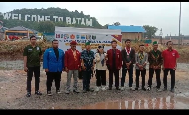Organisasi Pemuda dan Mahasiswa Kelompok Cipayung Plus Kepri Deklarasi Pemilu Damai Tahun 2024