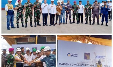 Pelabuhan Batu Ampar Meriahkan Kedatangan MV Sitc Hakata Voy 2407 N dalam Perjalanan Perdana