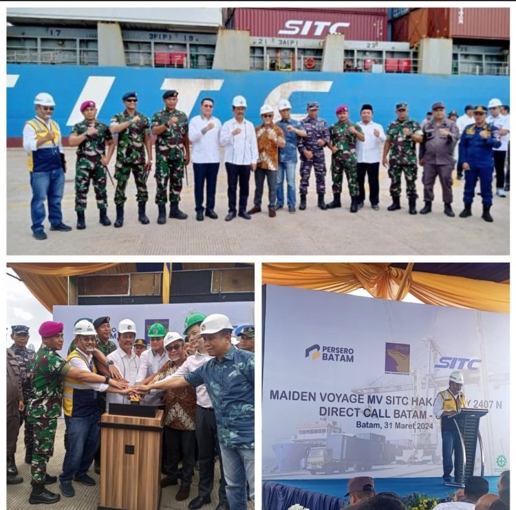 Pelabuhan Batu Ampar Meriahkan Kedatangan MV Sitc Hakata Voy 2407 N dalam Perjalanan Perdana