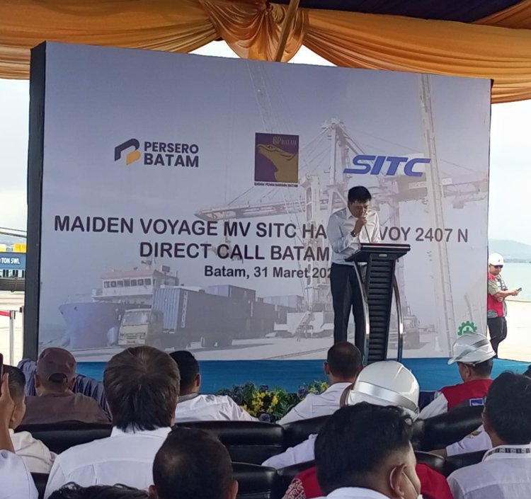 Batu Ampar Port Celebrates the Arrival of MV Sitc Hakata Voy 2407 N on Its Maiden Voyage