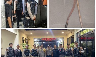 Diduga Hendak Akan Tawuran, 5 Remaja berikut Sajam diamankan Tim Patroli Perintis Presisi Polres Metro Jakarta Barat Di Kedaung Kaliangke