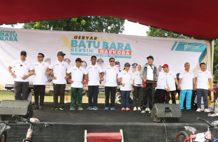 Polres Batu Bara Bersama FORKOPIMDA dan Masyarakat Batu Bara "Kompak" Deklarasikan Perang Dengan Narkoba