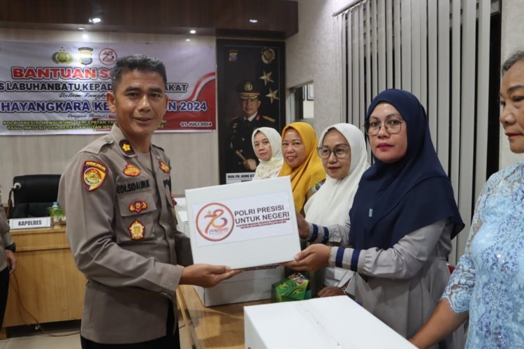 Kapolres Labuhanbatu Adakan Bakti Sosial dalam Rangka Hari Bhayangkara ke-78