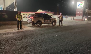 Sat Lantas Polres Simalungun Gelar Blue Light Patrol untuk Antisipasi Kejahatan Jalanan