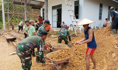 Wujudkan Toleransi Beragama, Satgas Pamtas Yonzipur 5/ABW Bantu Bangun Gereja di Perbatasan