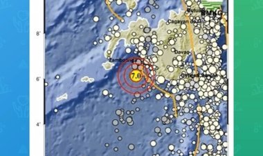 Gempa Bermagnitudo 7.0 Guncang Barat Laut Tahuna, Kepulauan Sangihe