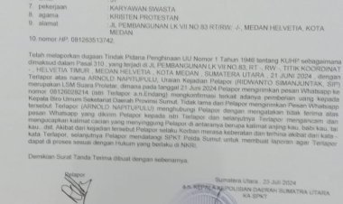 LSM PROLETAR resmi melaporkan mafia proyek di biro setda provsu inisial AN ke POLDASU