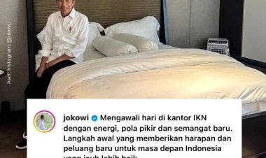 Presiden Jokowi Mulai Bekerja di Ibu Kota Nusantara, Pamerkan Istana Garuda IKN