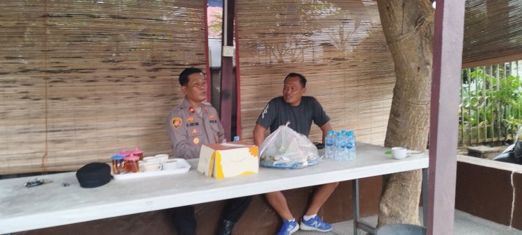 Sinergitas TNI Polri Dalam HUT Bhayangkara ke 78, Kapolsek Sekupang Sambut Silaturahmi Danramil 02 Sekupang