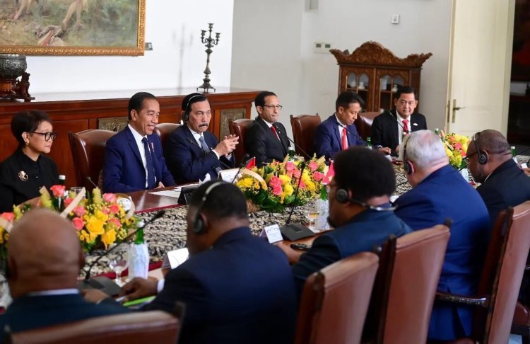 Kerja Sama Pertahanan, Perdagangan, dan Energi Menjadi Fokus Utama Pertemuan Presiden Joko Widodo dengan PM Papua Nugini