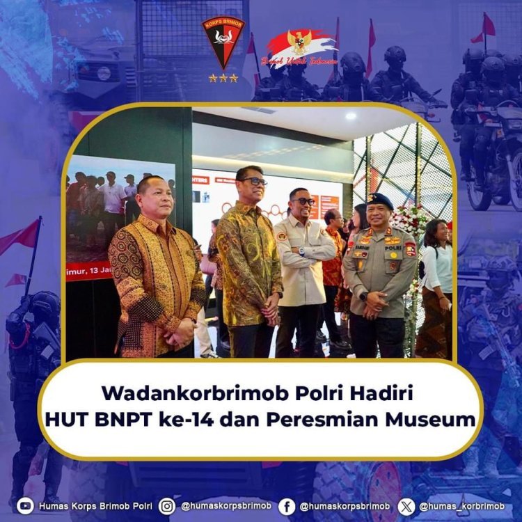 Syukuran HUT Ke-14 BNPT RI, Wadankorbrimob dan Danpas Gegana Hadir