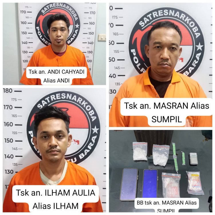 3 Orang Pengedar Narkoba Ditangkap Satresnarkoba Polres Batu Bara