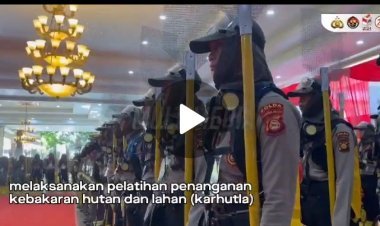 Pelatihan Penanganan Kebakaran Hutan dan Lahan oleh Personel Gabungan TNI-Polri di Sumatera Selatan