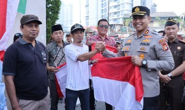 Forkopimko Jakarta Barat Apel dan Bagikan 15 Ribu Bendera dalam Rangka Hari Kemerdekaan RI ke-79