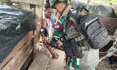 Habema Marines Showed Their Care Through Health Services For The Kiribun Resident