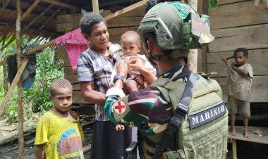 Marinir Habema Peduli Layani Kesehatan Warga Kuari