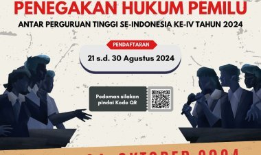 Kompetisi Debat Penegakan Hukum Pemilu Antar Perguruan Tinggi Se-Indonesia ke-4 Tahun 2024 Kembali Digelar