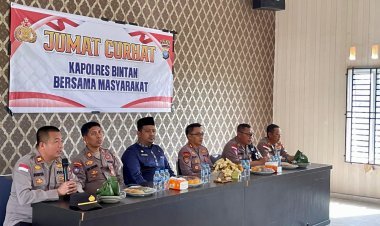 Jumat Curhat Kapolres Bintan di Kelurahan Tembeling Tanjung, Ajak Masyarakat Gunakan Hak Pilih Saat Pilkada 2024.