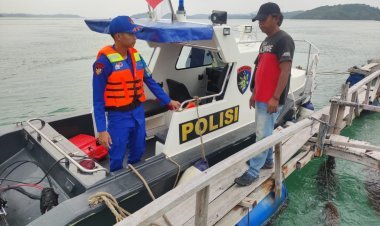 Sat Polairud Polres Lingga Mengimbau Keselamatan Pelayaran Waspada Cuaca Extrim Saat Aktivitas di Laut
