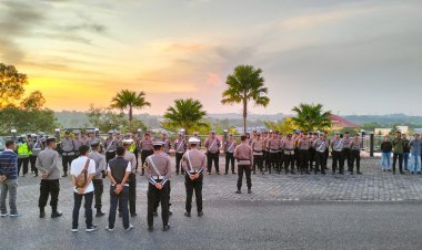 Polres Bintan Terjunkan Personil Pengamanan Pawai Nusantara Peringati HUT Kemerdekaan RI Ke 79