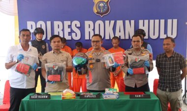 Polres Rohul Ungkap Tiga Kasus Kriminal dan Imbau Pers Jaga Kamtibmas Jelang Pilkada 2024