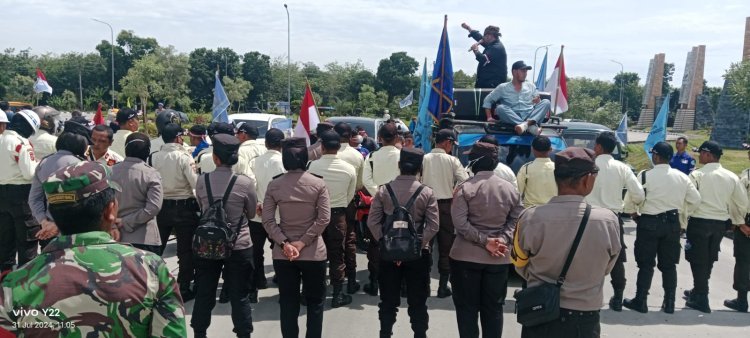 Polres Simalungun Amankan Aksi Unjuk Rasa di Kawasan Ekonomi Khusus Sei Mangkei