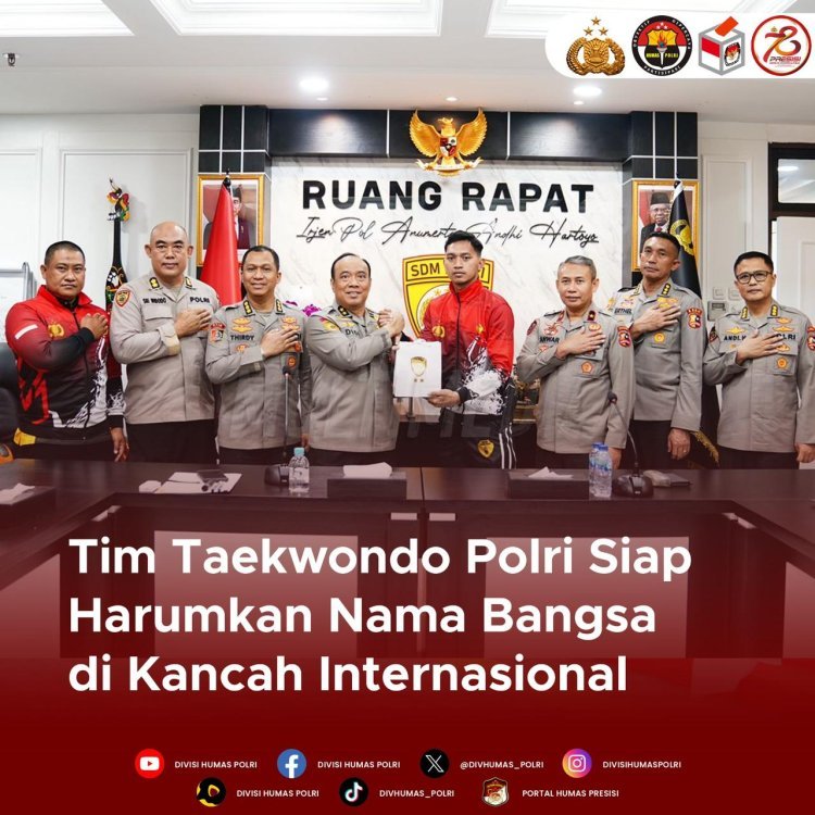 Kapolri Lepas Tim Taekwondo Polri Menuju Kejuaraan Internasional