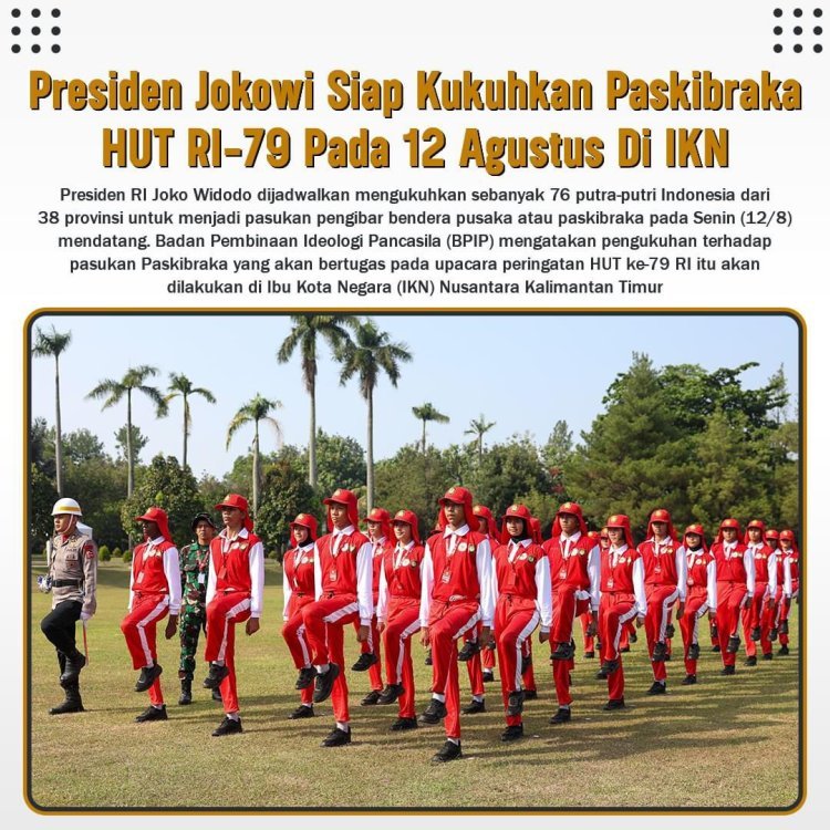 Presiden Jokowi Akan Kukuhkan Paskibraka HUT RI ke-79 pada 12 Agustus di IKN