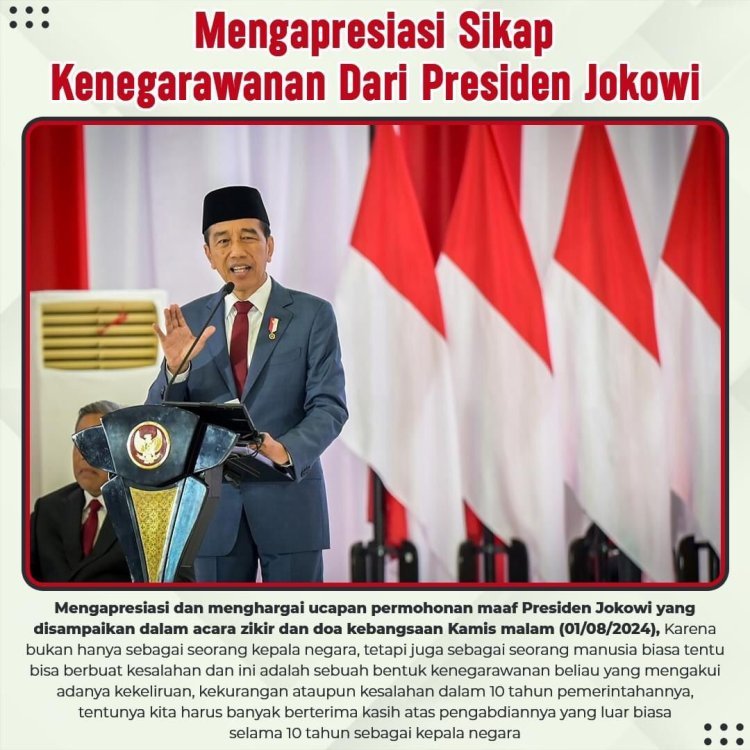 PAN Apresiasi Permohonan Maaf Presiden Jokowi