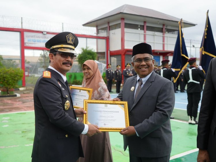 Sempat Diguyur Hujan, Upacara Peringatan Hari Pengayoman di Kemenkumham Aceh Berlangsung Khidmat