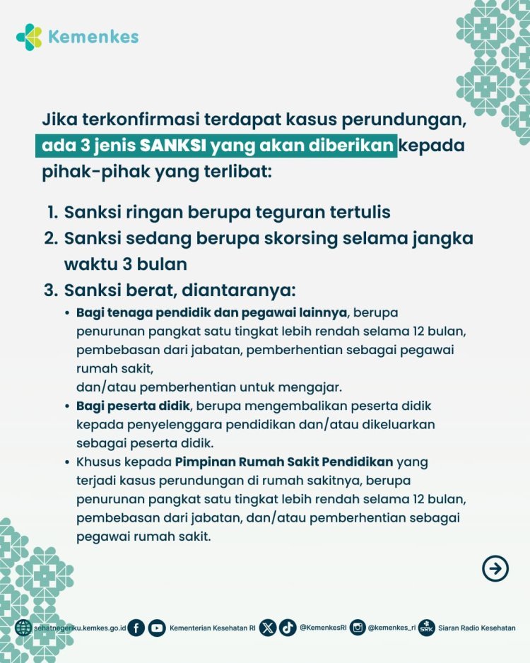 Sanksi Tegas bagi Pelaku Bullying di RS Vertikal