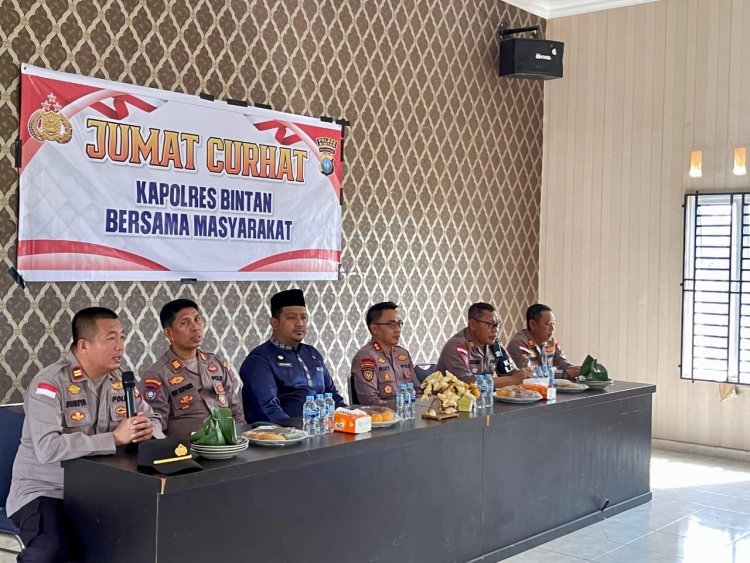 Jumat Curhat Kapolres Bintan di Kelurahan Tembeling Tanjung, Ajak Masyarakat Gunakan Hak Pilih Saat Pilkada 2024.