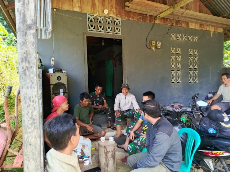 Jelang Purna Tugas Anggota Satgas TMMD Ke 121 Kodim 1210/Landak Komsos Jaga Dan Peliharaan Hasil Program TMMD