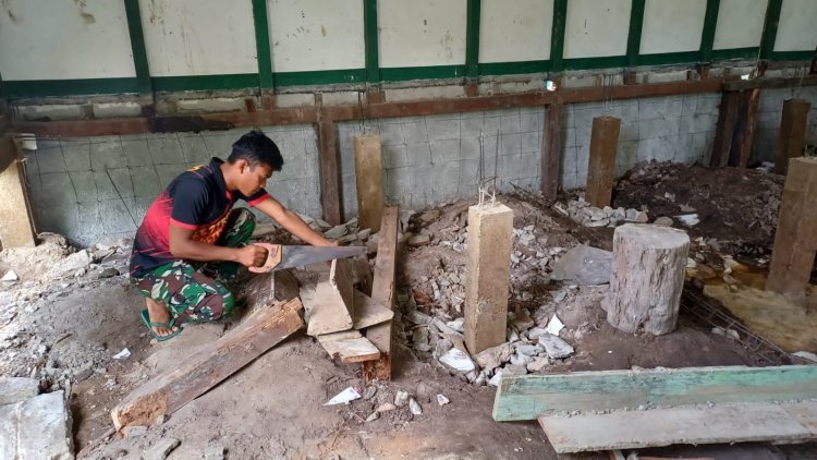 Satgas Yonzipur 5/ABW Optimalisasi Infrastruktur Pembangunan dan Pemeliharaan Pos