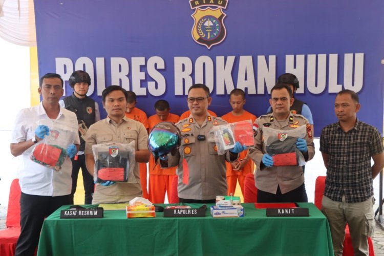 Polres Rohul Ungkap Tiga Kasus Kriminal dan Imbau Pers Jaga Kamtibmas Jelang Pilkada 2024