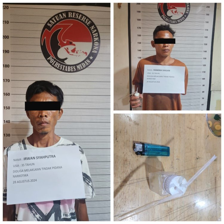 Satresnarkoba Polrestabes Medan Gerebek 2 Kampung Narkoba Sekaligus 3 Pelaku Diringkus, Sejumlah Barak Dihancurkan