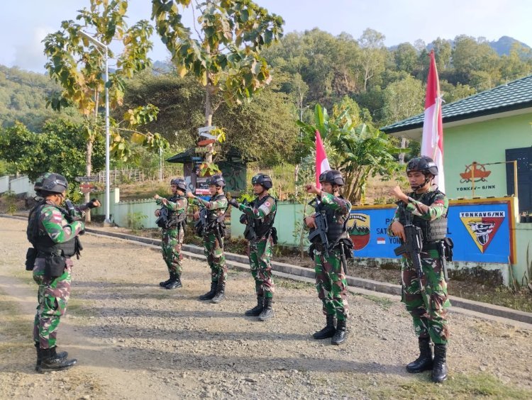 POS MANAMAS SATGAS YONKAV 6/NAGA KARIMATA LAKSANAKAN PATROLI PILAR BATAS NEGARA DALAM MENJAGA KEDAULATAN INDONESIA