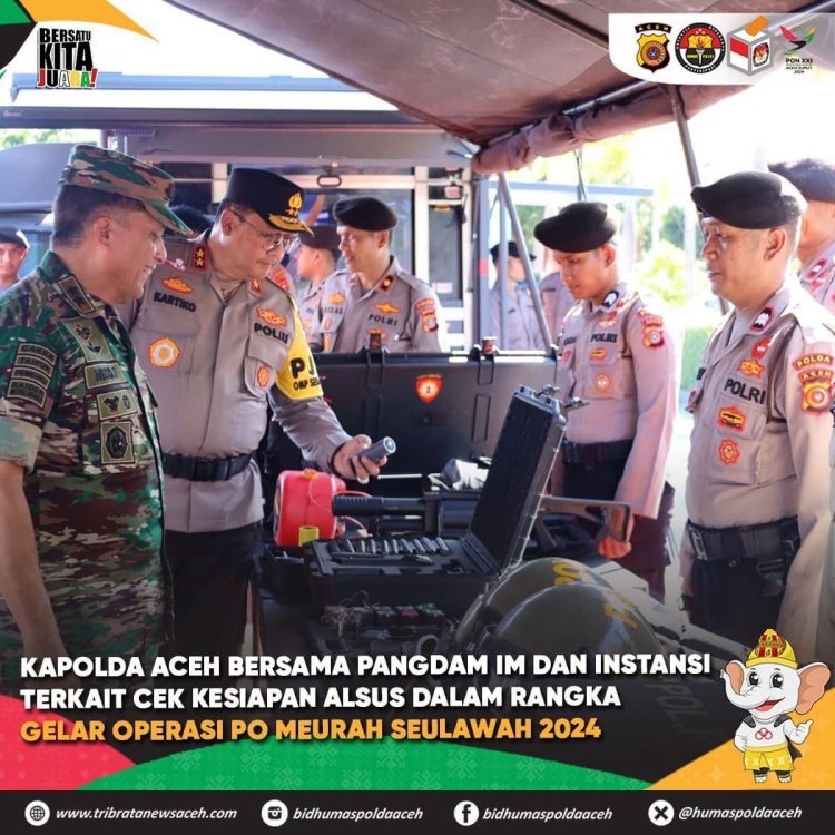 Polda Aceh Gelar Apel Pasukan Operasi Po Meurah Seulawah 2024 untuk Amankan PON XXI Aceh-Sumut