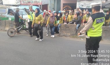 Kanit Lantas Ipda Udi Muhdi Pimpin Langsung Protap Sore di Cikupa