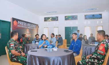Perkuat Kolaborasi, Dansatgas Letkol Arm Gde Adhy Surya Mahendra Ajak Media Nunukan Sinergi Lewat Coffee Morning