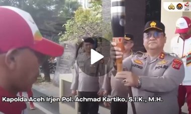 Kirab Api PON XXI Tiba di Aceh, Disambut Kapolda Aceh