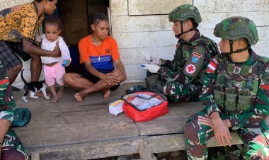 Keberadaannya Untuk Rakyat, Ini Yang Dilakukan Pos Kobakma Satgas 641/Bru Kepada Masyarakat di Perbatasan Papua