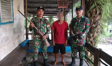 Satgas Yonkav 12/BC Kembali Menerima Senjata Rakitan Dari Warga