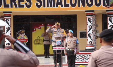 Polres Simalungun Gelar Upacara Serah Terima Jabatan, Kapolres AKBP Choky Sentosa Meliala Pimpin Langsung Prosesi