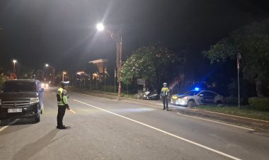 Satlantas Polres Bangli Unit Turjagwali Gelar Patroli Malam Blue Light Patrol