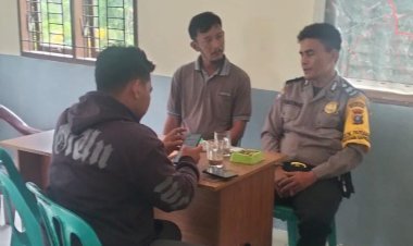 Bhabinkamtibmas Polsek Dolok Pardamean Sambangi Kantor Pangulu, Ajak Warga Bersama Jaga Kamtibmas dan Berantas Narkoba