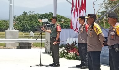 Dandim Boyolali Pastikan Kesiapan Personil Pengamanan VVIP Di Exit Tol Banyudono