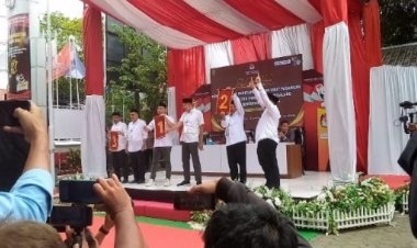 Diiringi Ribuan Simpatisan, Pasangan Cabub Pemalang Mansur - Bobby Mendapatkan Nomor Urut Dua