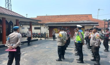 Apel Pengamanan Kampanye Tatap Muka di Polsek Cikupa Berlangsung Aman dan Kondusif